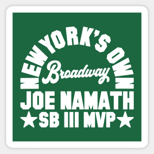 New York's Own Broadway Joe (White) Sticker